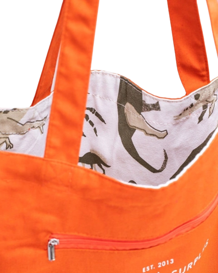 Retro Dinosaurs Canvas Shoulder Tote Bag