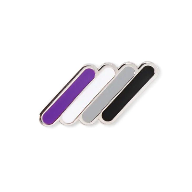 Asexual Pride Stripes Enamel Pin