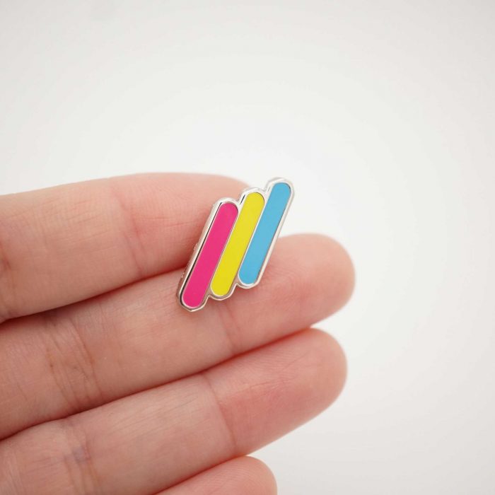 Pansexual Pride Stripes Enamel Pin