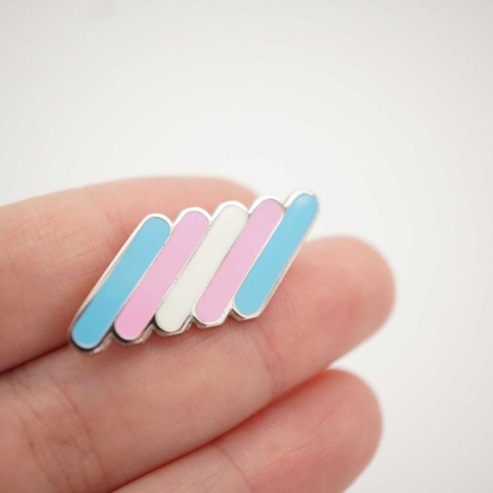 Trans Pride Stripes Enamel Pin
