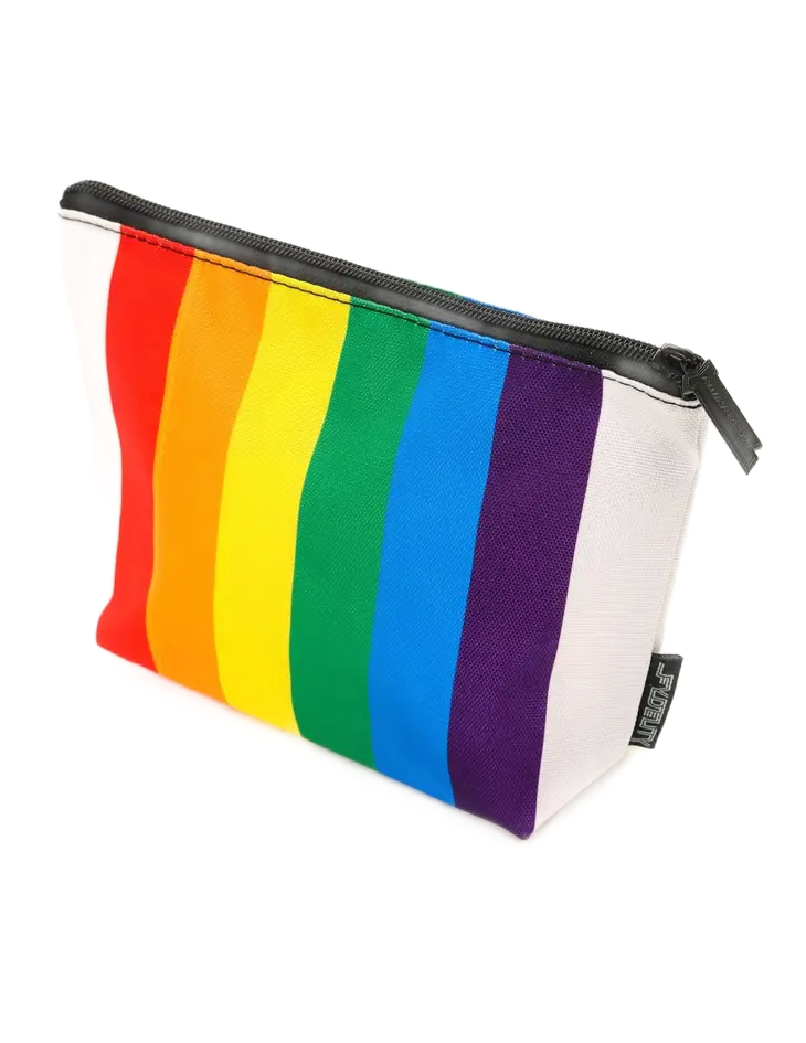 PRIDE Rainbow Stripes Makeup Cosmetic Bag