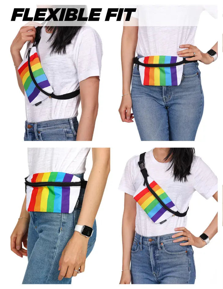 PRIDE Rainbow Stripe Fanny Pack - Small Ultra-Slim