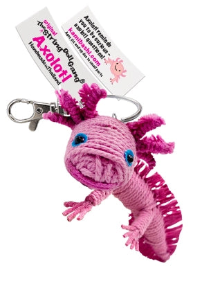 Axolotl String Doll Keychain - Nerd Herd