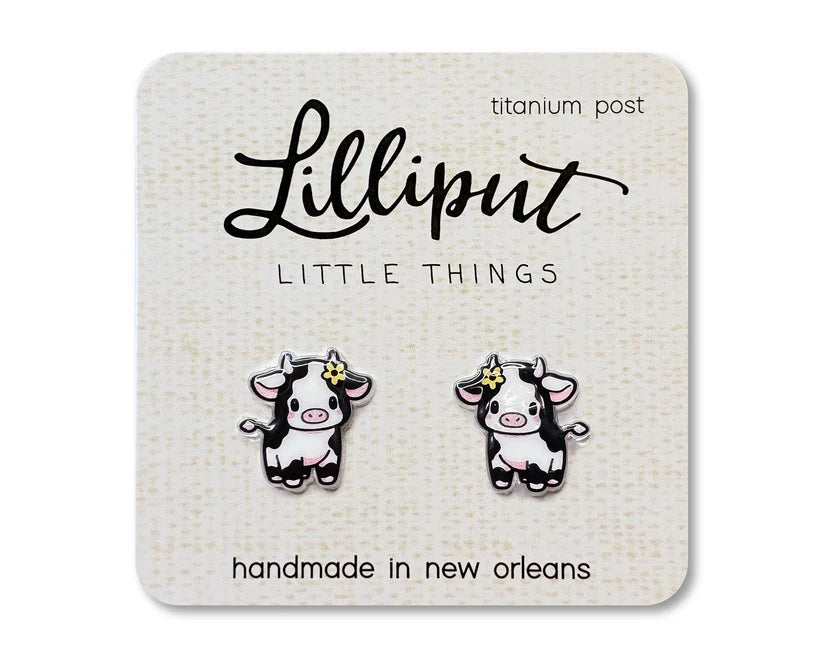 Baby Cow Earrings Lilliput Little Things Clothing/Accessories