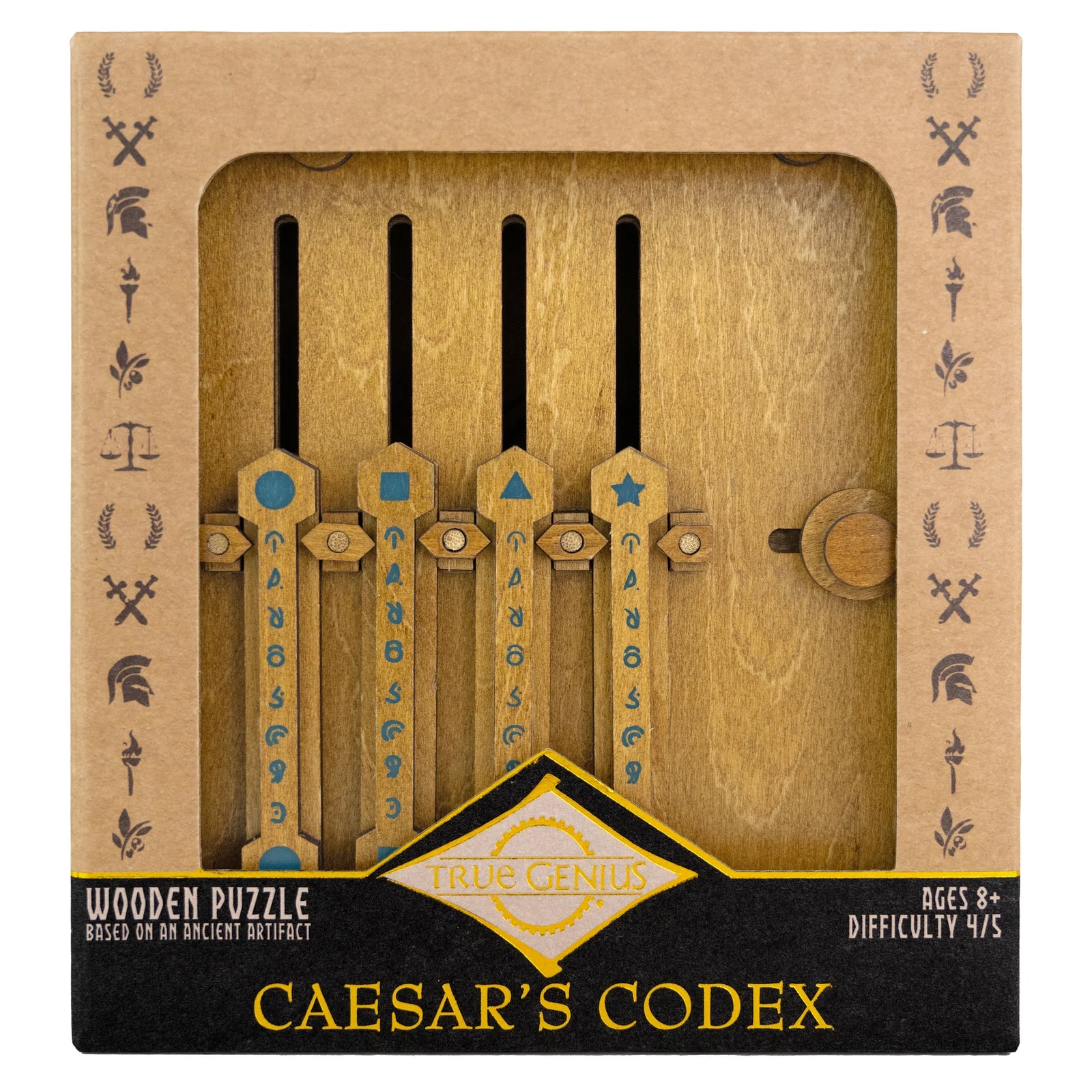 Caesar's Codex Secret Wooden Puzzle Box Project Genius Puzzles/Playthings