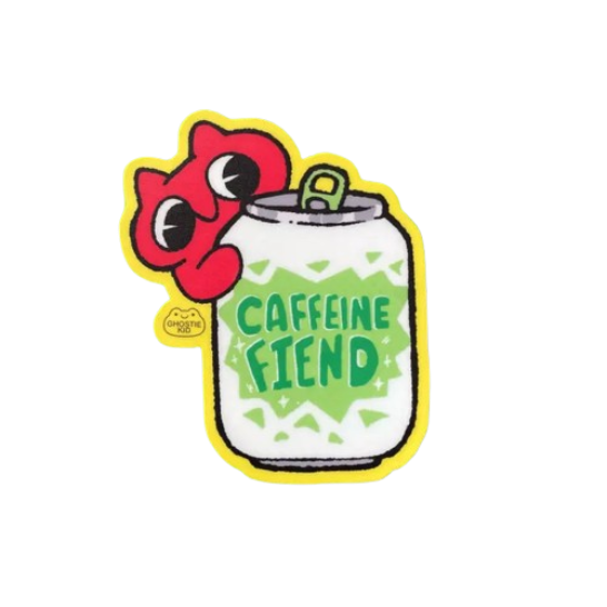 Caffeine Fiend Vinyl Sticker Ghostiekid Paper Products