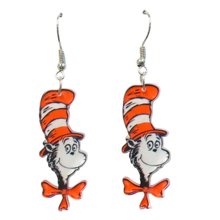 Cat in the Hat Acrylic Earrings SimpleNGreat Clothing/Accessories