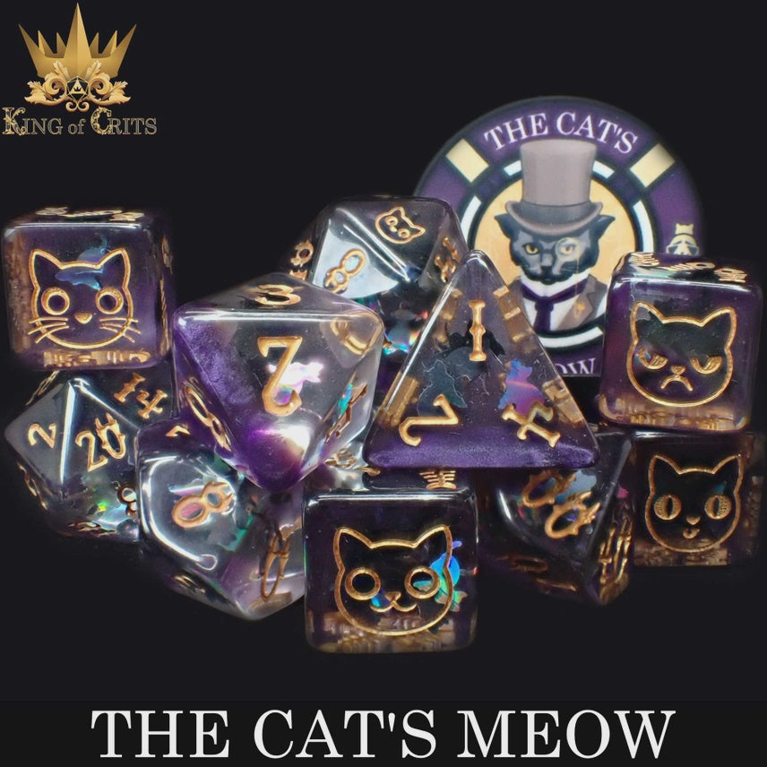 Cat's Meow 11 pc Dice Set DNDDICE Dice