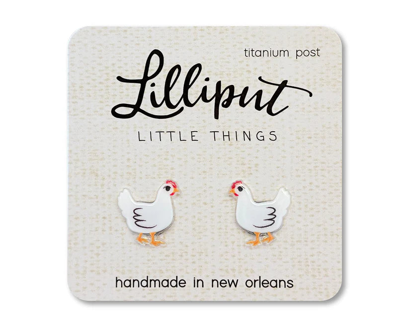 Chicken Earrings Lilliput Little Things Clothing/Accessories