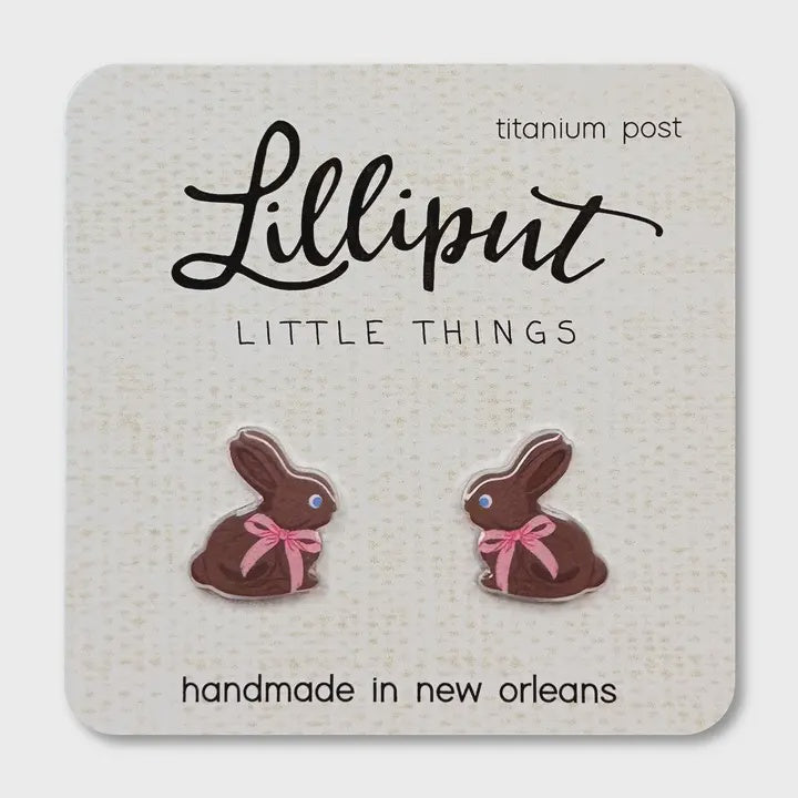 Chocolate Easter Bunny Earrings Lilliput Little Things Clothing/Accessories