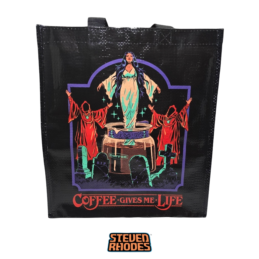 Coffee Gives Me Life Grocery Tote Snark Totes Clothing/Accessories