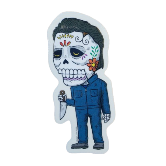 Day of the Dead Sticker: Michael Myers Fresh Prints of CT Paper Products