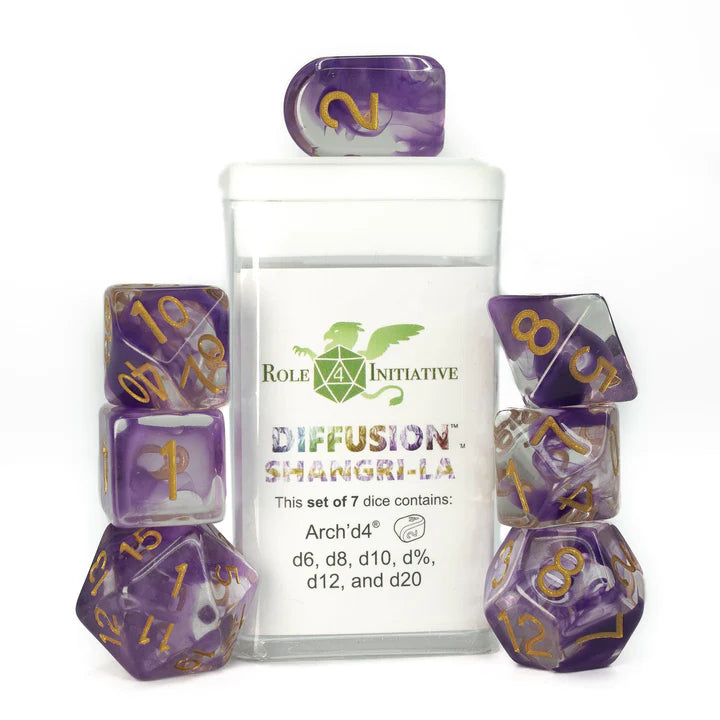 Diffusion Shangri-La - 7 Piece Dice Set Role 4 Initiative Dice