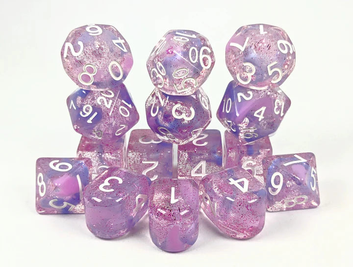Diffusion Tricksy Pixie - 15 Piece Dice Set Role 4 Initiative Dice