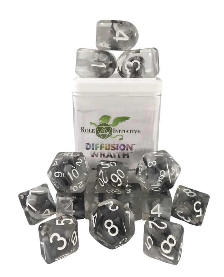 Diffusion Wraith - 15 Piece Dice Set Role 4 Initiative Dice