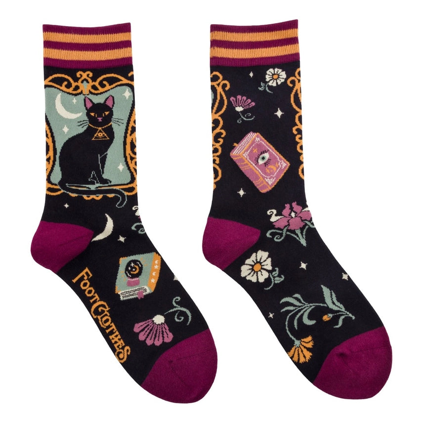 Duchess Shadowfloof's Mew World Order Crew Socks FootClothes LLC Clothing/Accessories