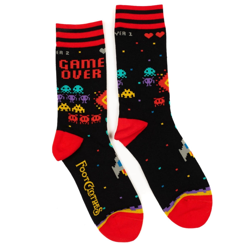Game Over 80s Crew Socks FootClothes LLC Clothing/Accessories