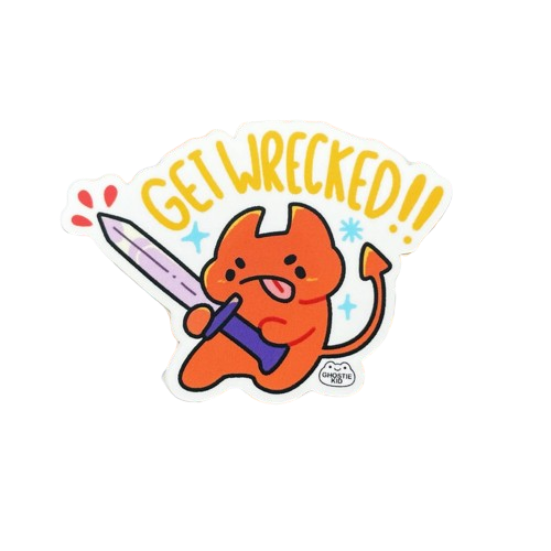 Get Wrecked Vinyl Sticker Ghostiekid Paper Products