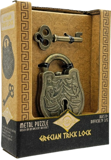 Grecian Trick Lock Metal Puzzle Project Genius Puzzles/Playthings