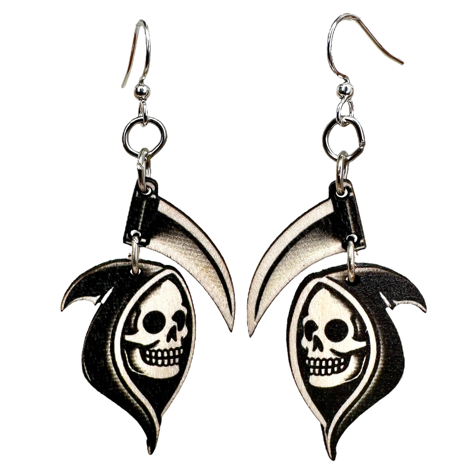 Grim Reaper Earrings Green Tree Jewelry Clothing/Accessories