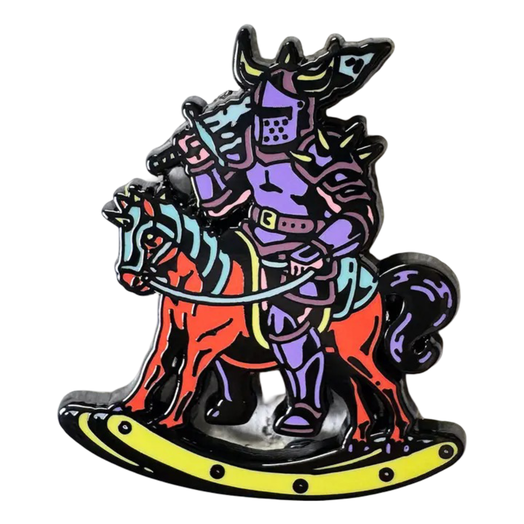Hobby Horse Knight Enamel Pin Strike Gently Clothing/Accessories
