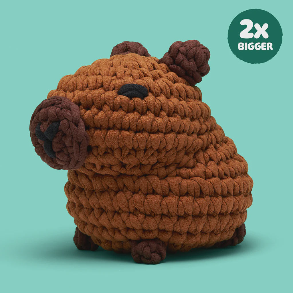 Hugh the Capybara - Beginner Extra Squeezy Crochet Kit The Woobles Projects/Kits