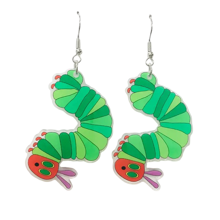 Hungry Caterpillar Acrylic Earrings SimpleNGreat Clothing/Accessories
