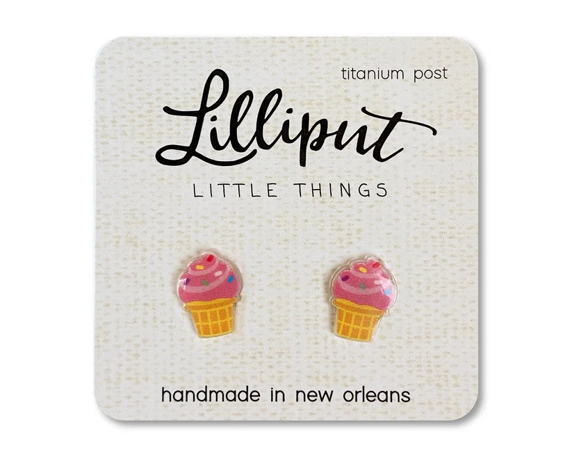 Ice Cream Cone Earrings Lilliput Little Things Clothing/Accessories