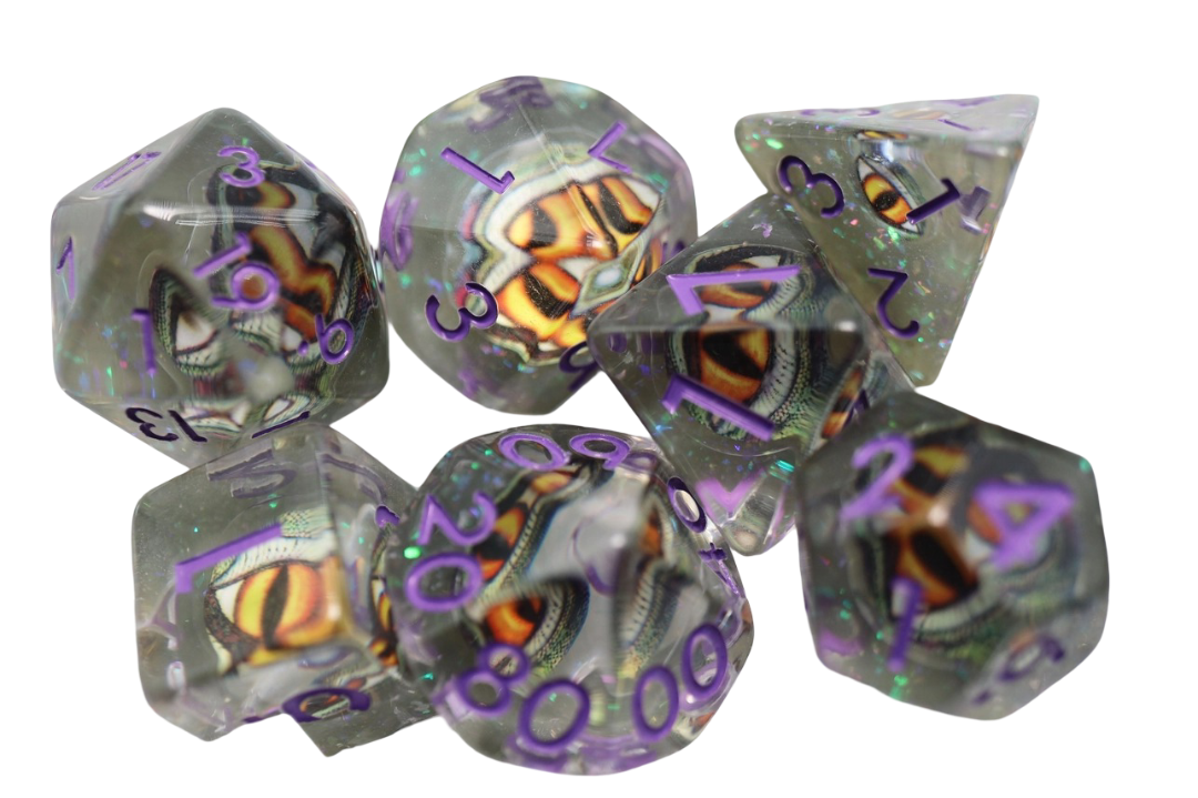 Inclusion RPG Dice Set: Venom Dragon Eye Foam Brain Games Dice