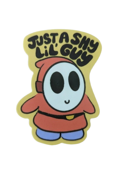 Just A Shy Little Guy Vinyl Sticker Sadsquatch Paper Products
