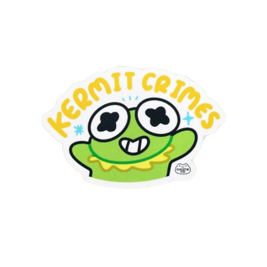 Kermit Crimes Vinyl Sticker Ghostiekid Paper Products
