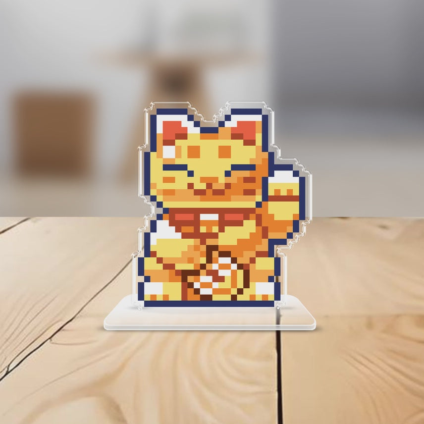 Lucky Cat Desk Friend Sticker By Number Kit Vexyls Crafts Inc. Projects/Kits
