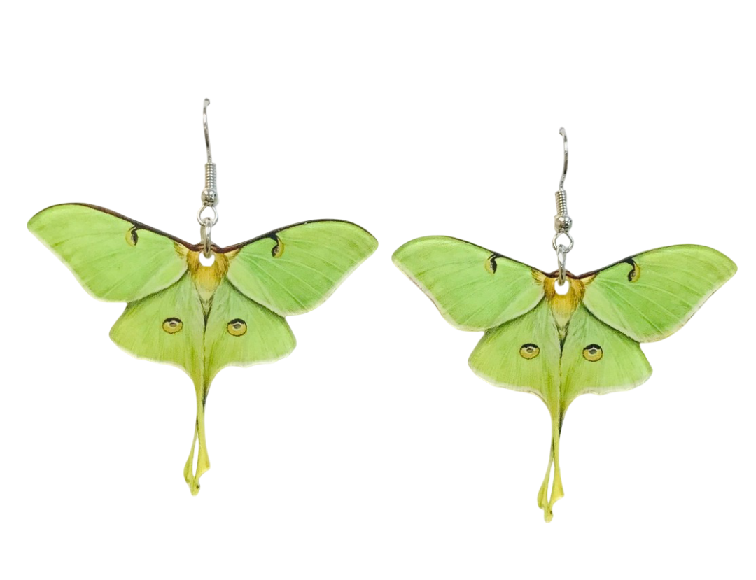 Luna Moth Acrylic Earrings SimpleNGreat Clothing/Accessories
