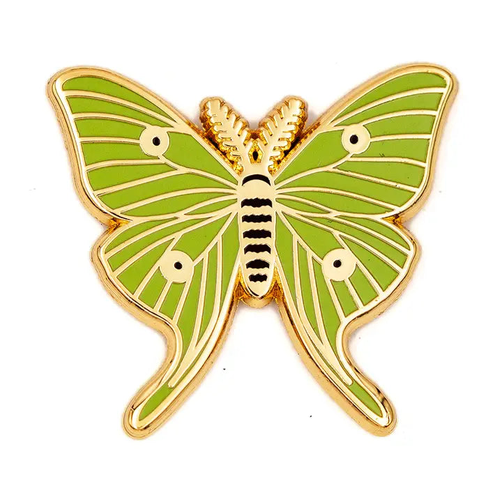 Luna Moth Enamel Pin These Are Things Clothing/Accessories