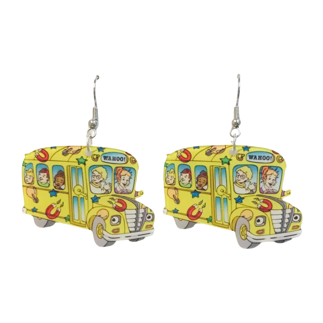 Magic School Bus Acrylic Earrings SimpleNGreat Clothing/Accessories