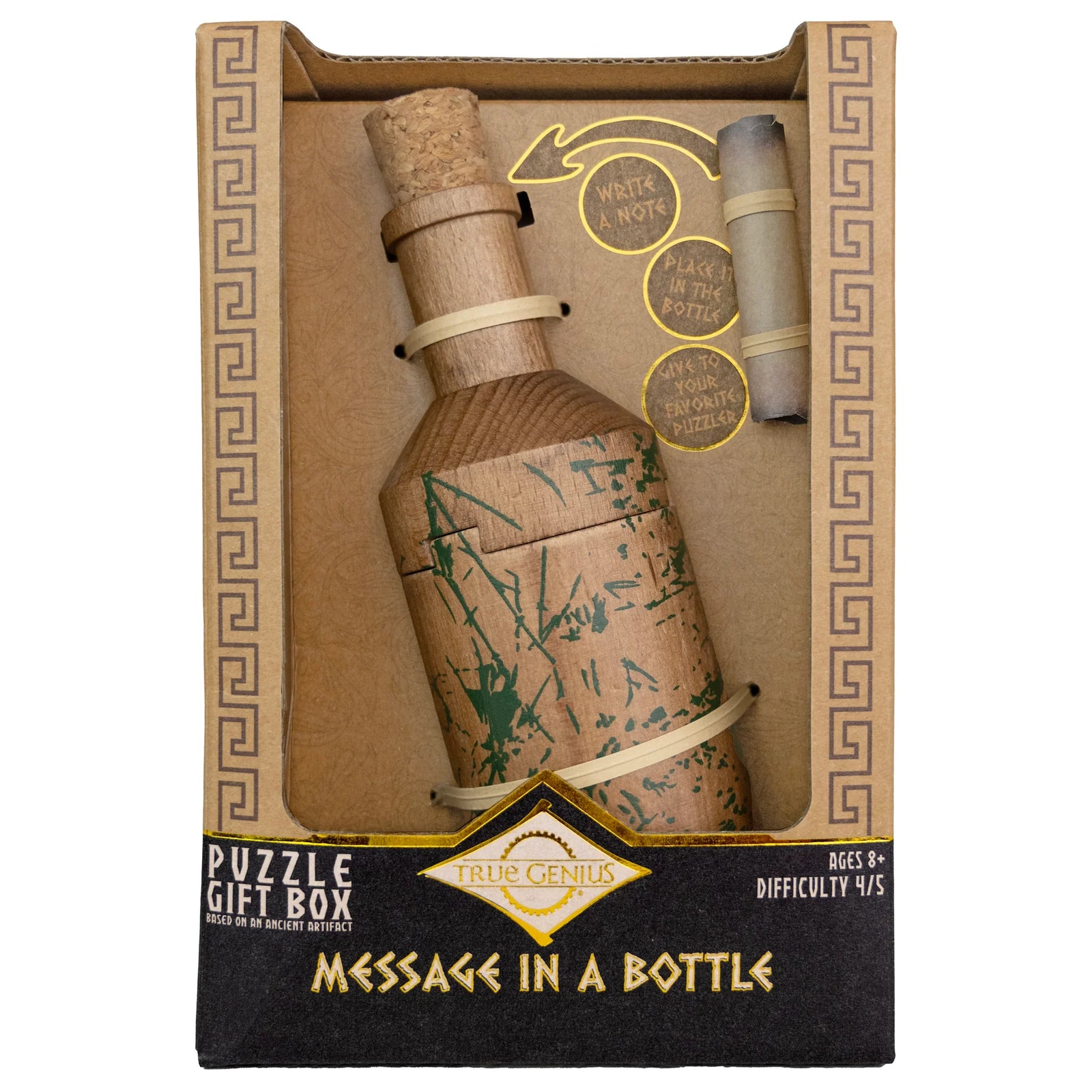 Message in a Bottle Wooden Puzzle Box Project Genius Puzzles/Playthings