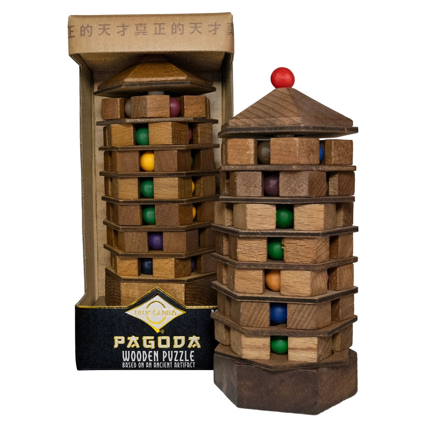Pagoda Wooden Puzzle Project Genius Puzzles/Playthings