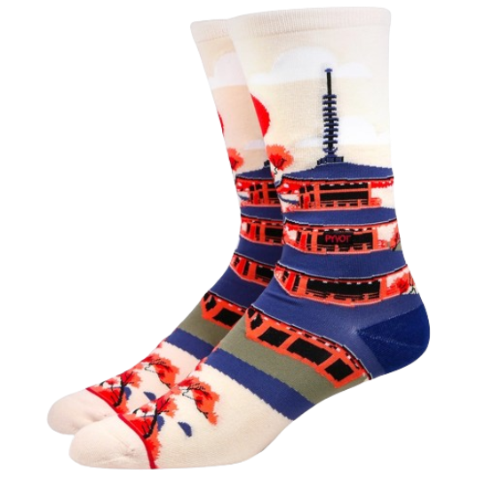 Pagoda Zen Crew Socks Pyvot Clothing/Accessories