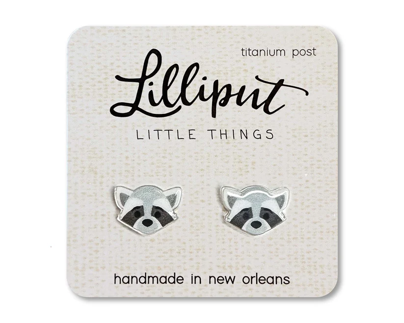 Raccoon Earrings Lilliput Little Things Clothing/Accessories