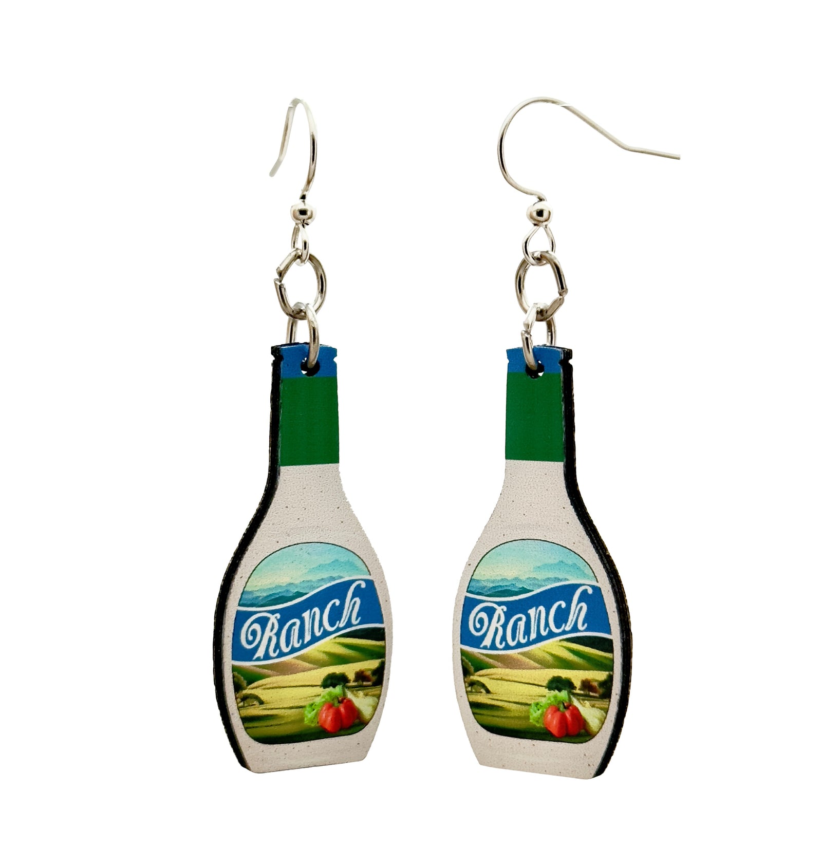 Ranch Dressing Earrings Green Tree Jewelry Clothing/Accessories