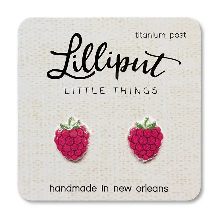 Raspberry Earrings Lilliput Little Things Clothing/Accessories