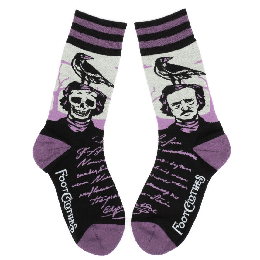 Raven Poe Crew Socks FootClothes LLC Clothing/Accessories