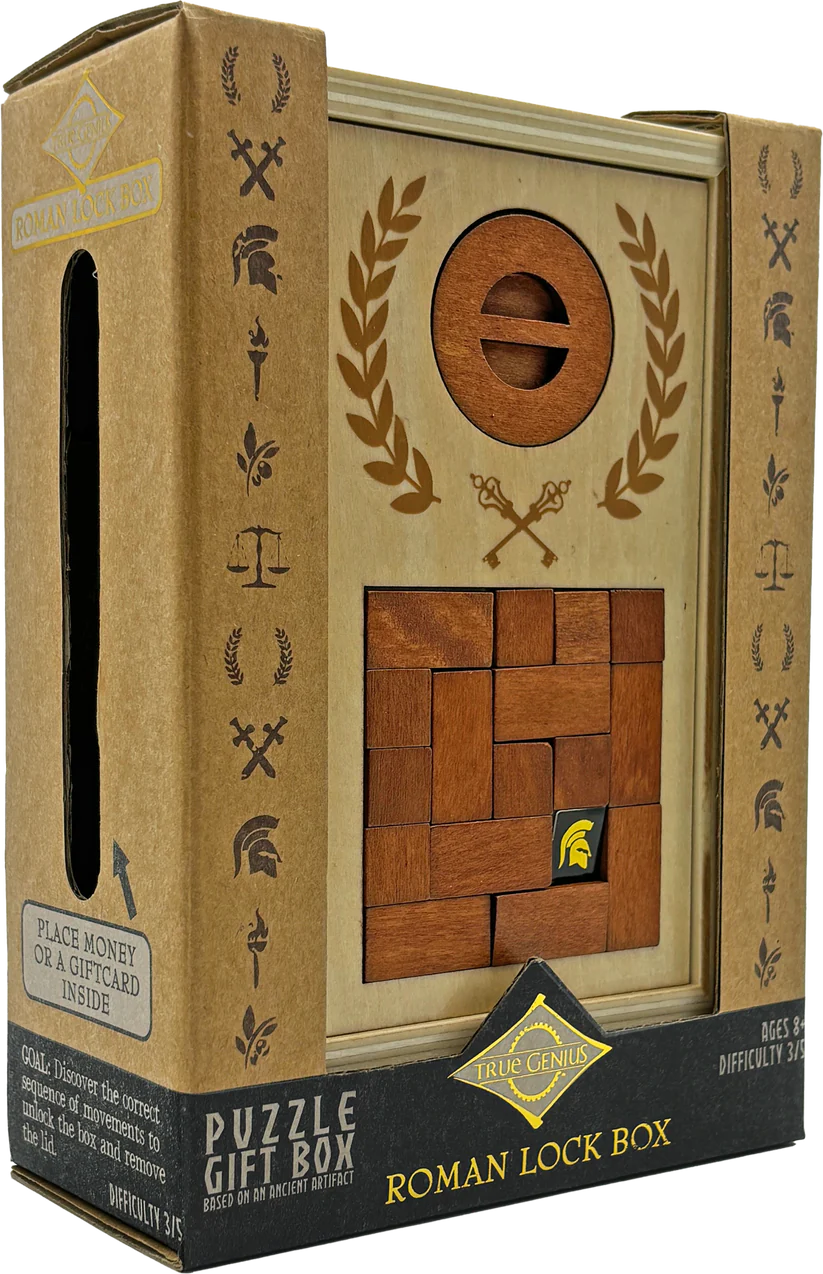 Roman Lock Box Secret Puzzle Box Project Genius Puzzles/Playthings