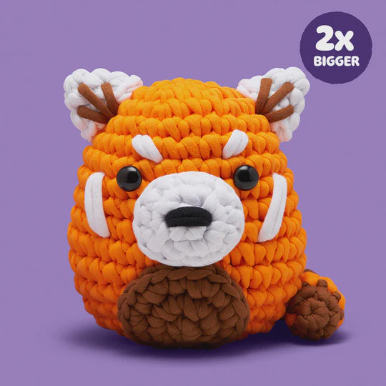 Soli the Red Panda - Woobles Beginner Extra Squeezy Crochet Kit - Nerd Herd