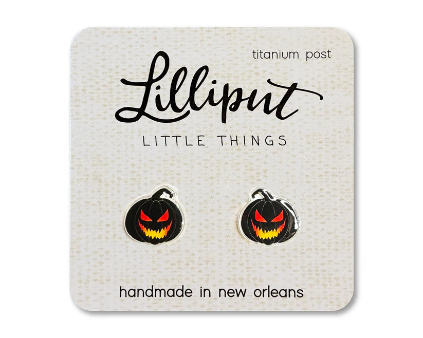 Spooky Jack O' Lantern Earrings Lilliput Little Things Clothing/Accessories