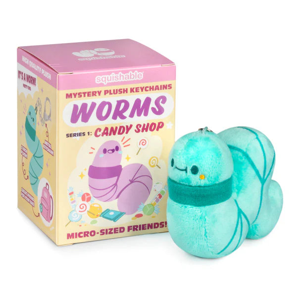 Squishable Worm Keychain Blind Box: Series 1 Candy Shop Squishable Blind Box