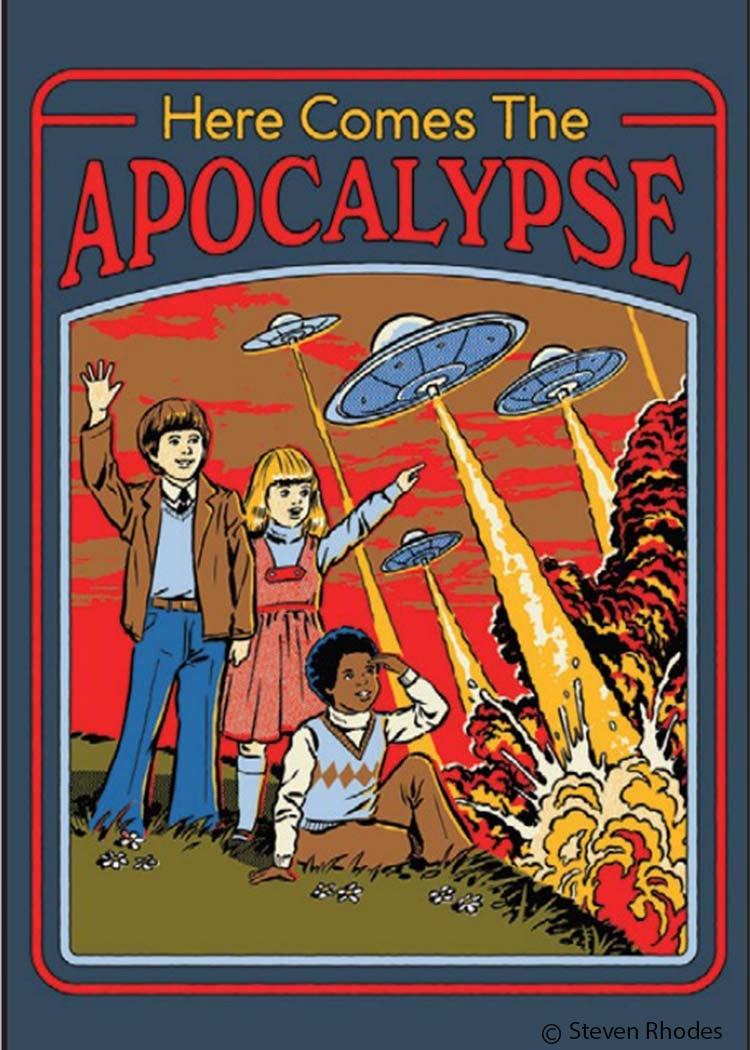 Steven Rhodes Magnet: Here Comes The Apocalypse Ephemera Home Decor/Kitchenware