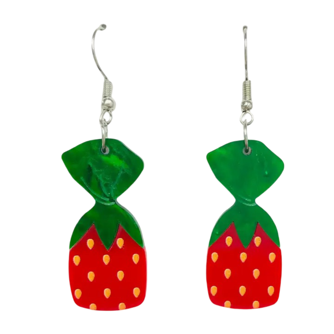 Strawberry Candy Acrylic Earrings SimpleNGreat Clothing/Accessories