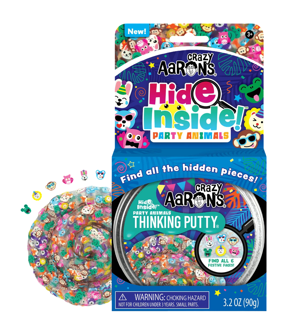 Thinking Putty: Hide Inside - Party Animals Crazy Aaron Enterprises Puzzles/Playthings