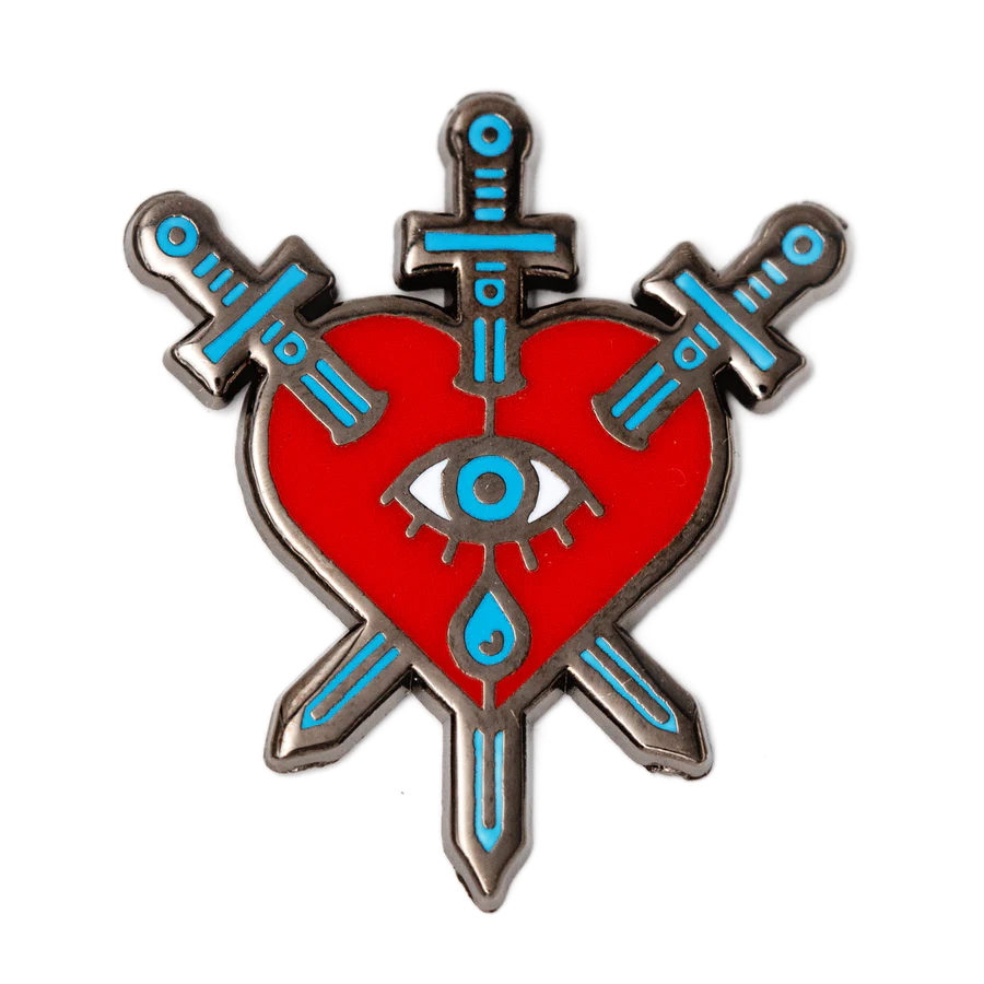 Three of Swords Enamel Pin These Are Things Clothing/Accessories